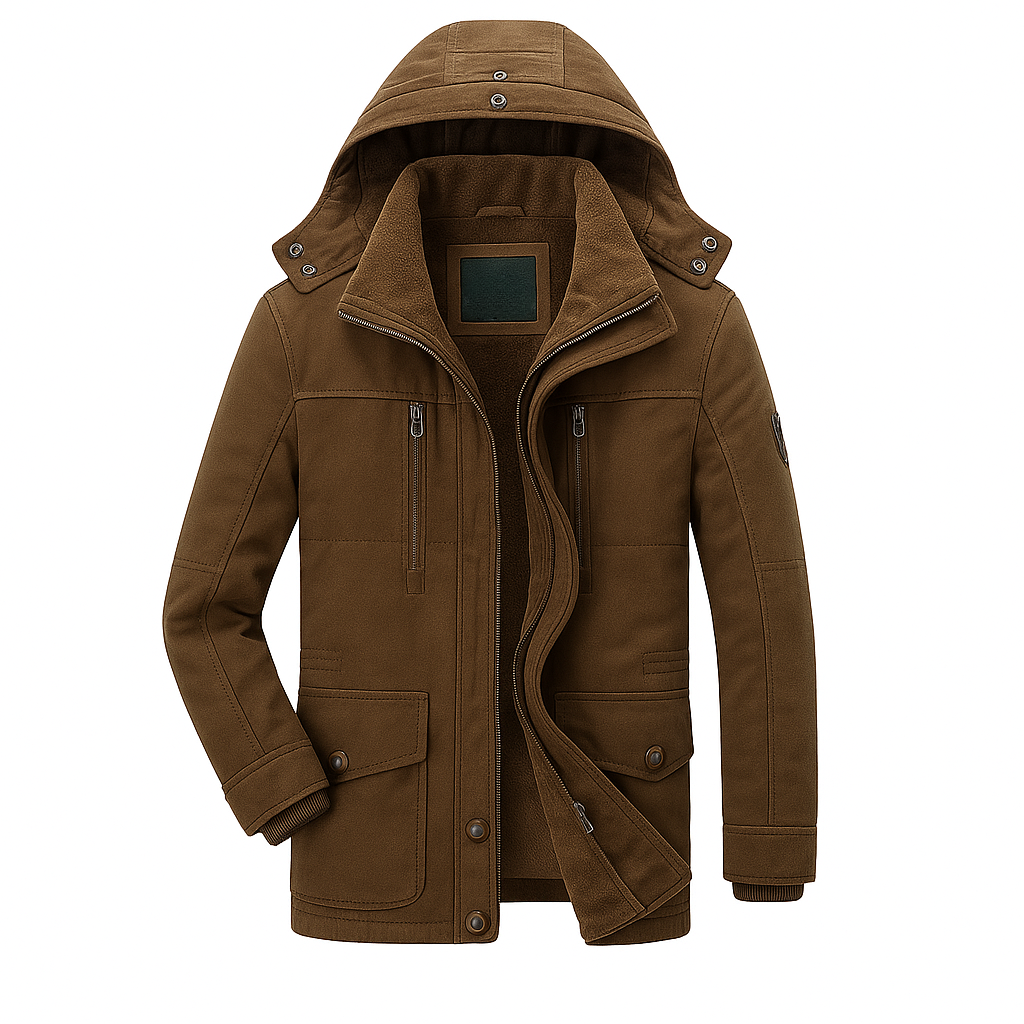 Winter Down Jacket For Men – Hooded Parka Style