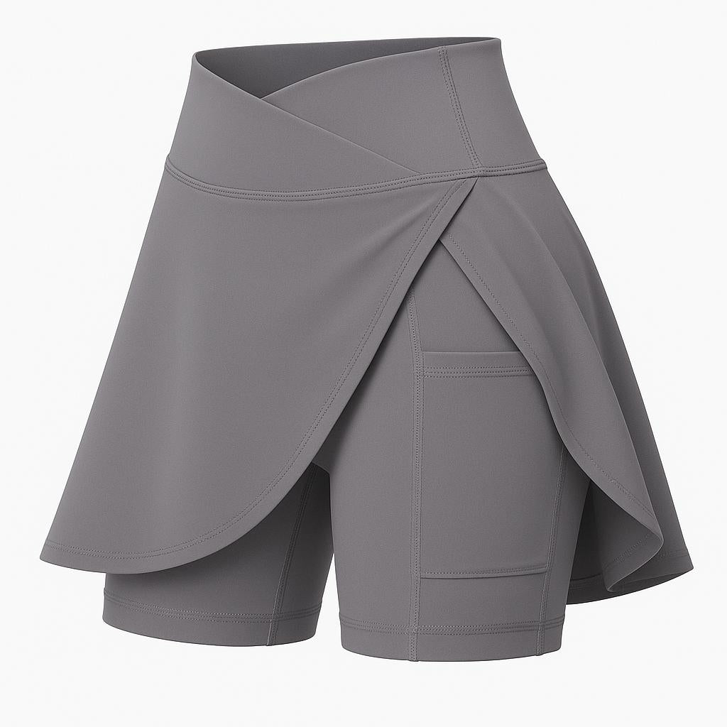 Women's Sports Skort with Pocket for Yoga & Tennis