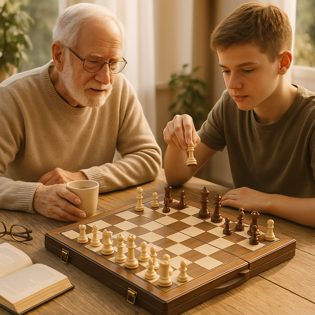 Wooden Chess Set – Folding Board with Magnetic Pieces