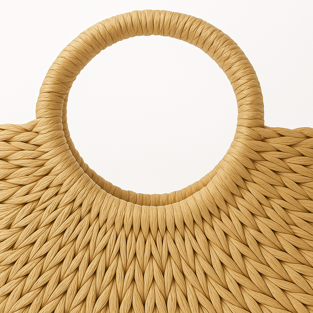 Woven Straw Beach Bag for Women
