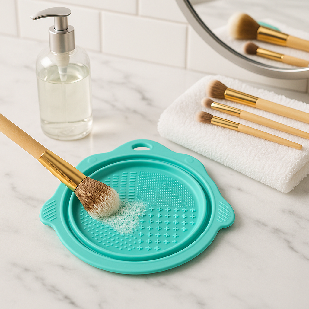 Makeup Brush Cleaner – Foldable Bowl for Deep Cleaning