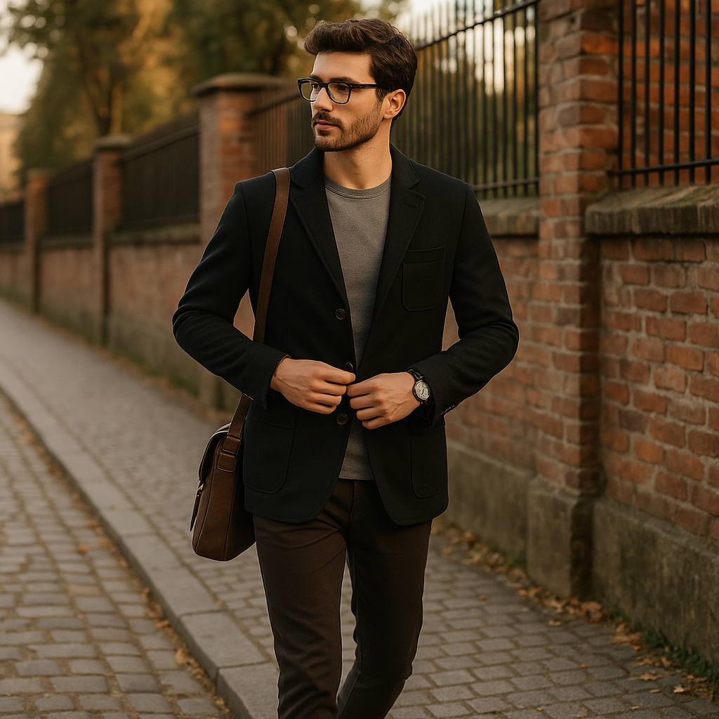 Casual Blazer For Men - 3-Button Notch Lapel