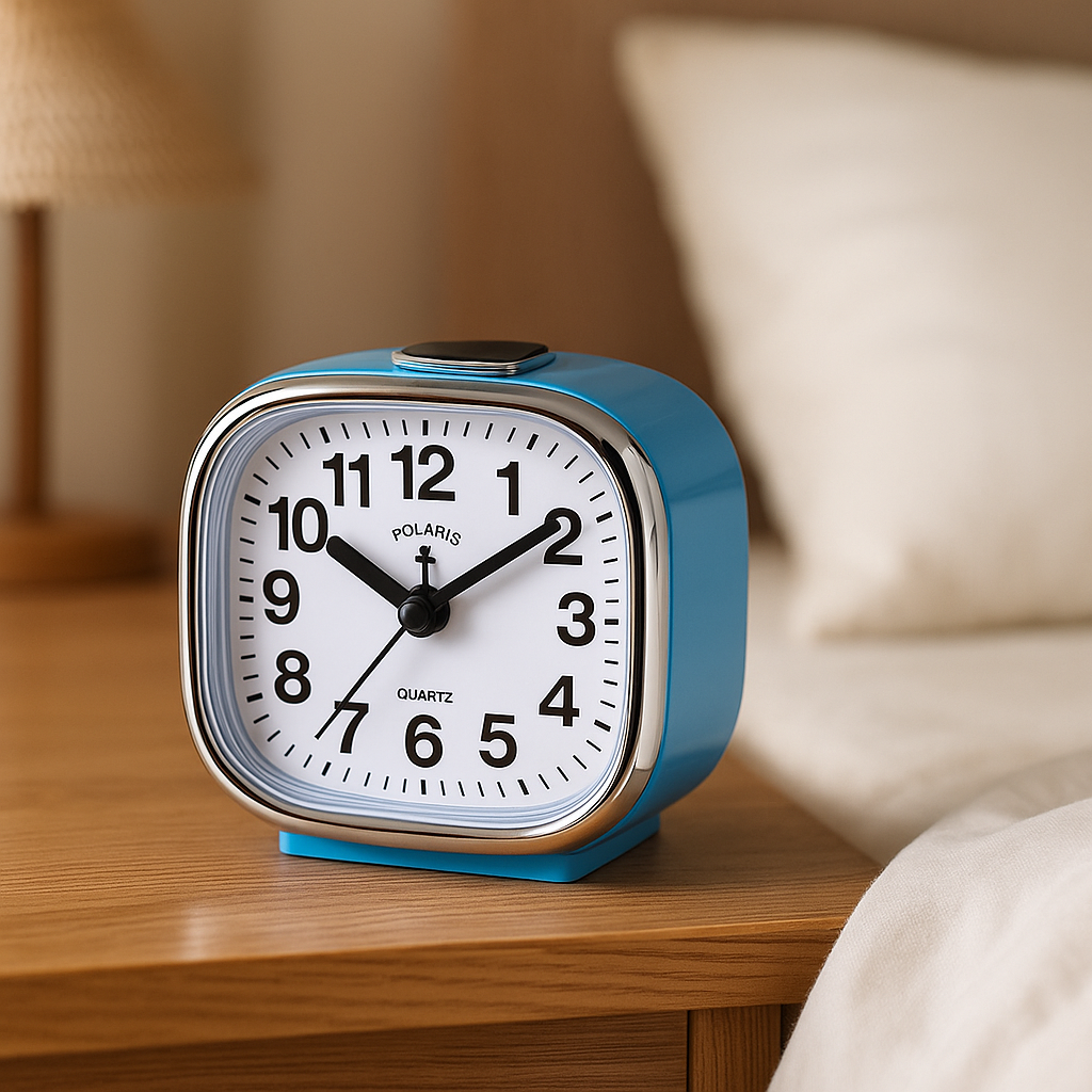 Alarm Clock — Silent Analog Table Clock