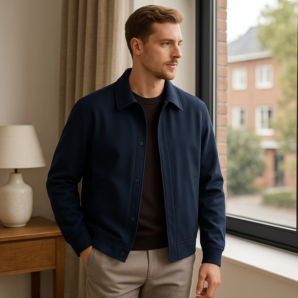 Relaxed Fit Casual Overcoat Jacket for Men