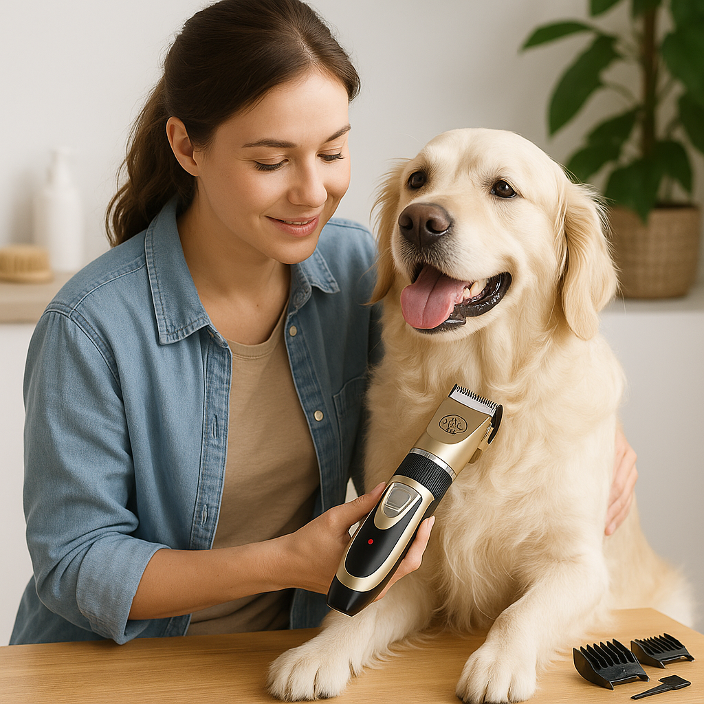 Dog Hair Trimmer – Quiet Clipper Set for Grooming