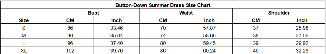 Button-Down Summer Dress for Women