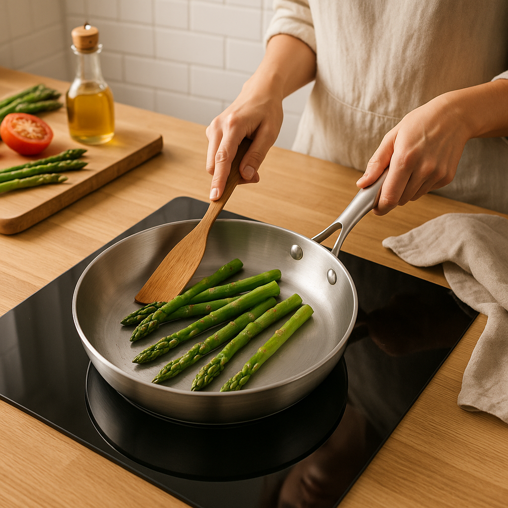 Stainless Steel Frying Pan for Home Kitchen Cooking